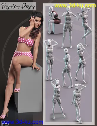 3D打印模型Lotsa Poses for Genesis 8 Female的图片