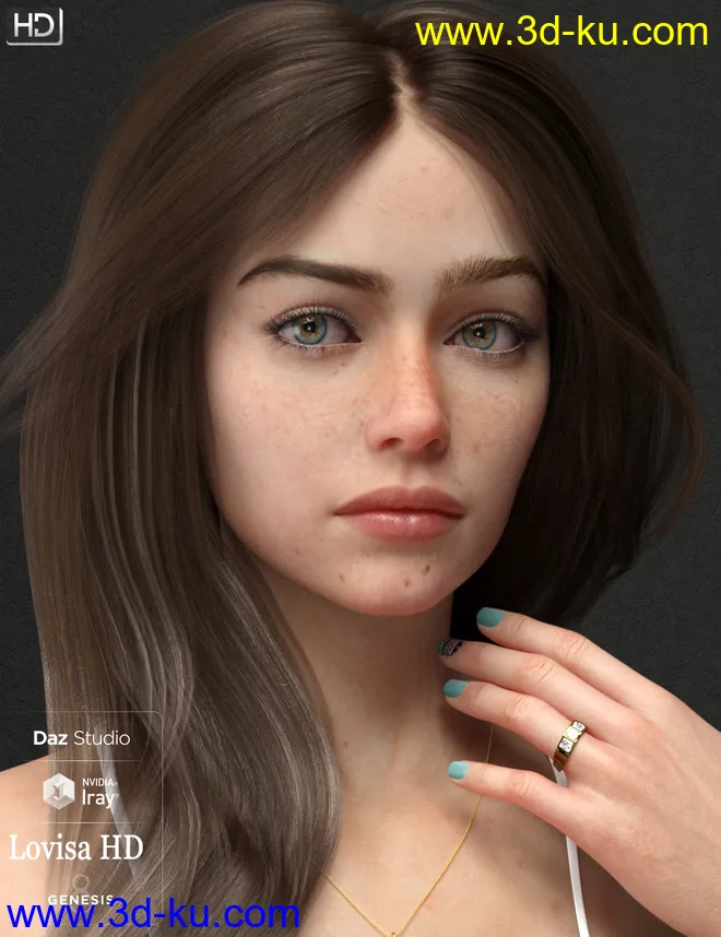 Lovisa HD For Genesis 8 Female模型的图片2