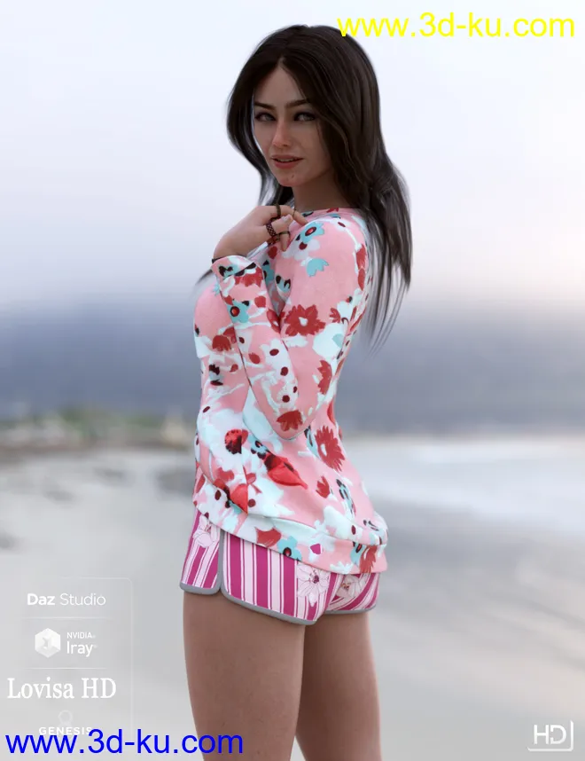 Lovisa HD For Genesis 8 Female模型的图片6