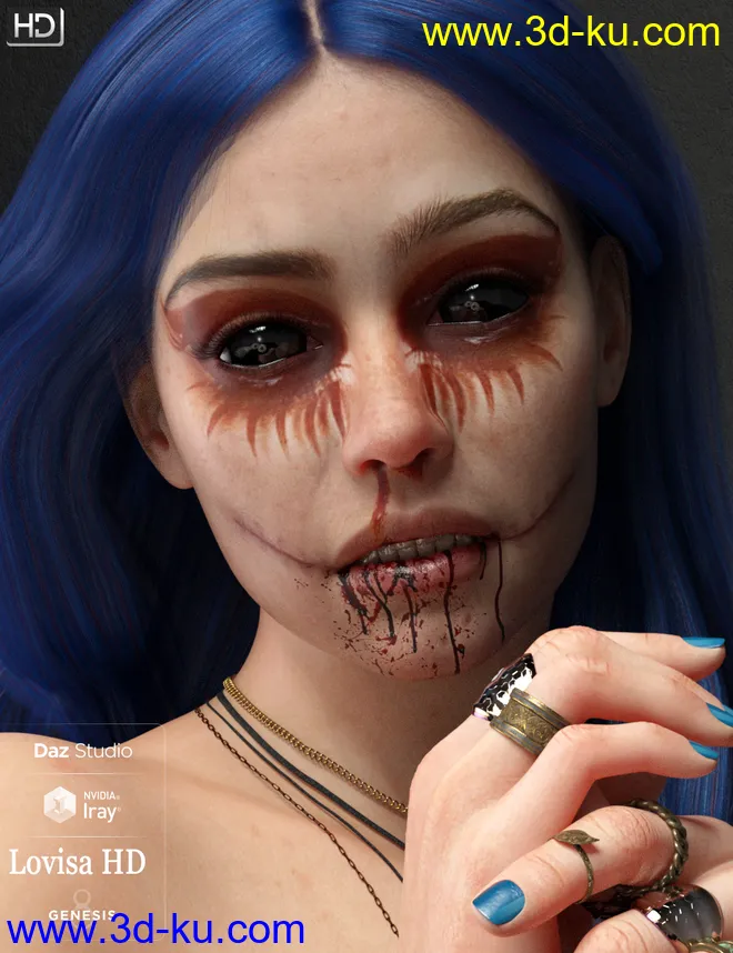 Lovisa HD For Genesis 8 Female模型的图片11