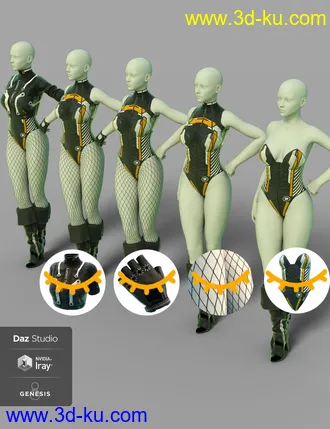 Lunatic Taeo Outfit for Genesis 8 Female(s)模型的图片14