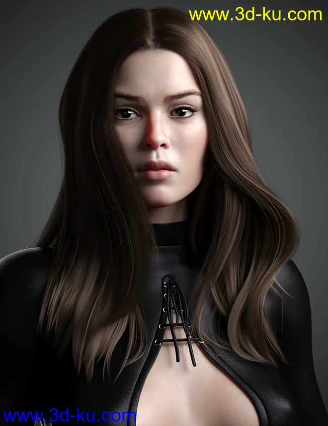 Lynna Hair For Genesis 8 Female(s)模型的图片5