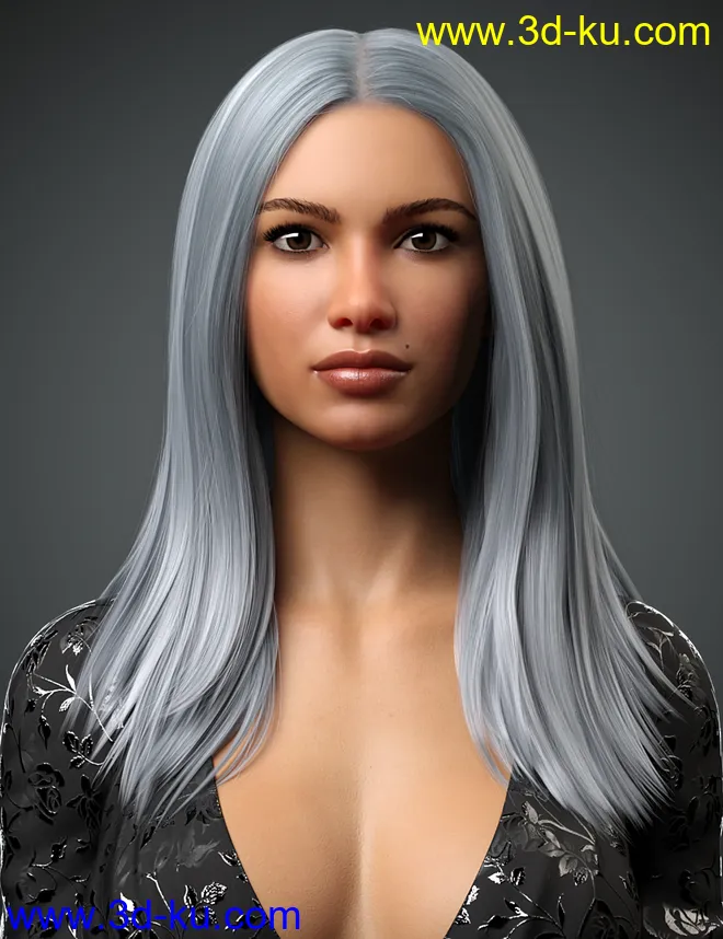 Lynna Hair For Genesis 8 Female(s)模型的图片8