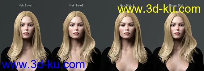 Lynna Hair For Genesis 8 Female(s)模型的图片10