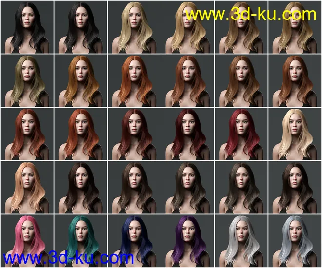Lynna Hair For Genesis 8 Female(s)模型的图片11