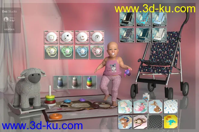 Make Me Itsy Bitsy Baby Props and Shaders模型的图片5