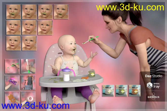 Make Me Itsy Bitsy Baby Props and Shaders模型的图片7