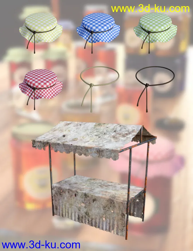 Market Stall and Props模型的图片6