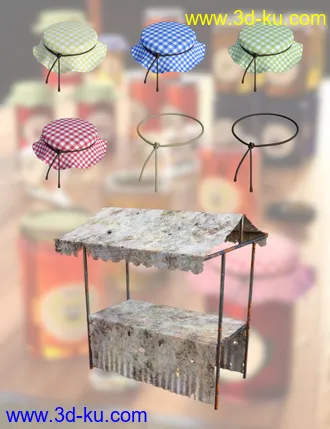 3D打印模型Market Stall and Props的图片