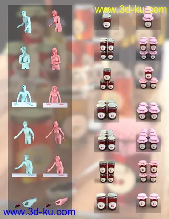 3D打印模型Market Stall and Props的图片