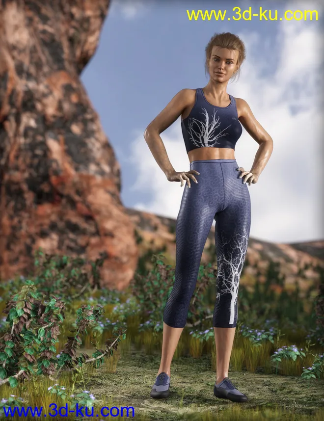 MDCH Climbing and Athletic Outfit for Genesis 3 and 8 Female(s)模型的图片1