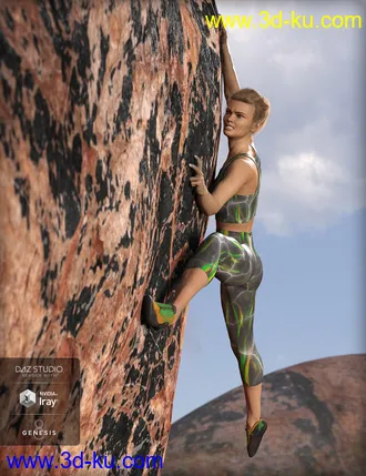 3D打印模型MDCH Climbing and Athletic Outfit for Genesis 3 and 8 Female(s)的图片
