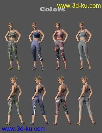 3D打印模型MDCH Climbing and Athletic Outfit for Genesis 3 and 8 Female(s)的图片