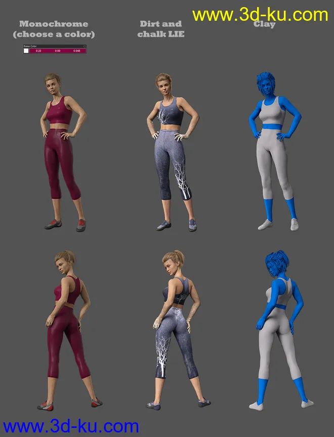 MDCH Climbing and Athletic Outfit for Genesis 3 and 8 Female(s)模型的图片7