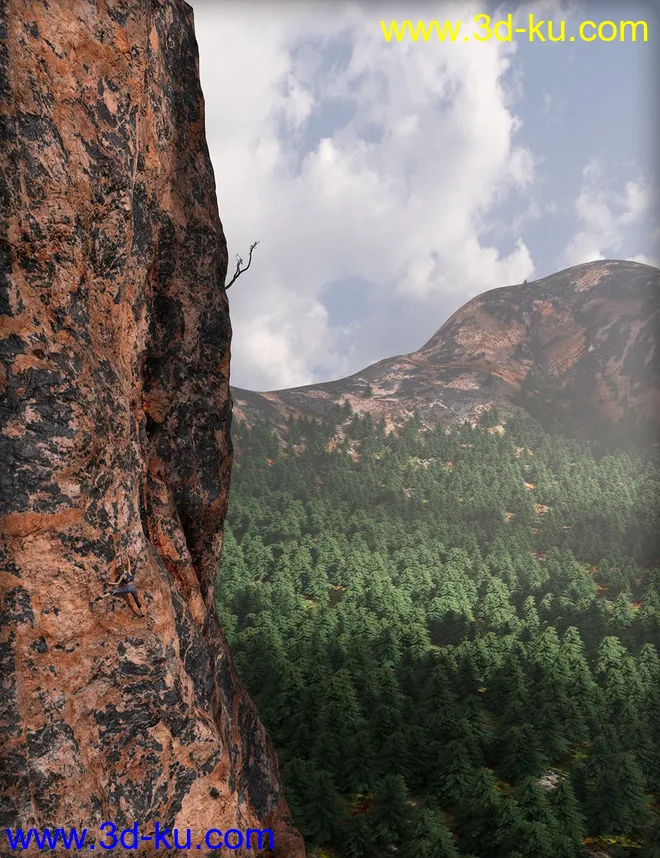 MDCH Granite Climbing Rock模型的图片1