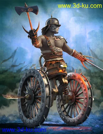 3D打印模型Medieval Cyborg Chariot for Genesis 8 Male的图片