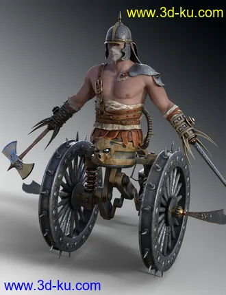 3D打印模型Medieval Cyborg Chariot for Genesis 8 Male的图片
