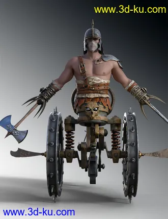 3D打印模型Medieval Cyborg Chariot for Genesis 8 Male的图片
