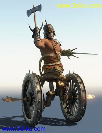3D打印模型Medieval Cyborg Chariot for Genesis 8 Male的图片