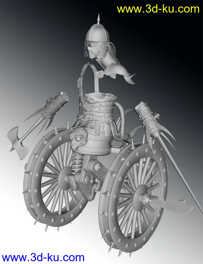 Medieval Cyborg Chariot for Genesis 8 Male模型的图片11