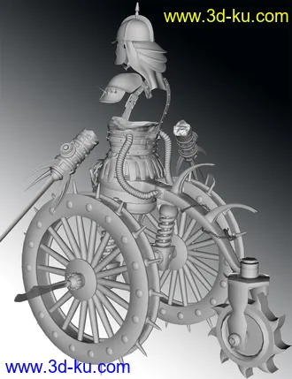 3D打印模型Medieval Cyborg Chariot for Genesis 8 Male的图片