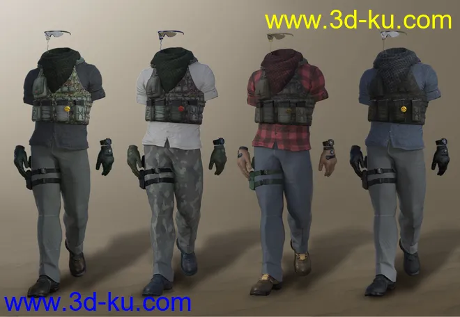 Mercenary Outfit Textures模型的图片2
