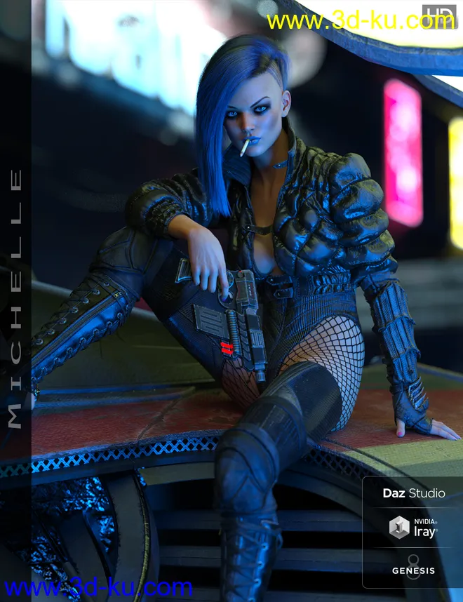 Michelle HD for Genesis 8 Female模型的图片10