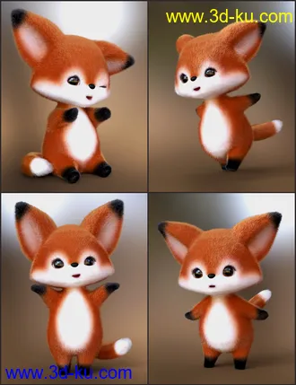 3D打印模型Mighty Scamp Poses for Scamp the Fox的图片