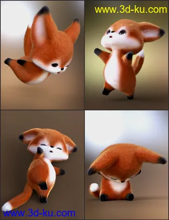 3D打印模型Mighty Scamp Poses for Scamp the Fox的图片