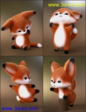 3D打印模型Mighty Scamp Poses for Scamp the Fox的图片