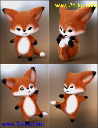 3D打印模型Mighty Scamp Poses for Scamp the Fox的图片