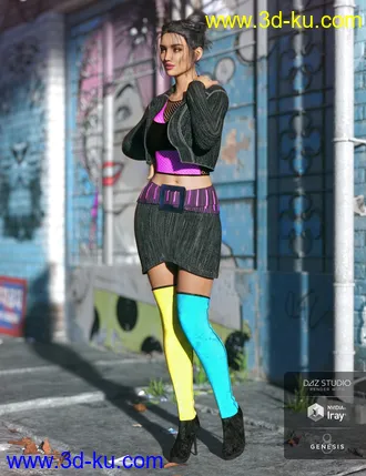 3D打印模型Millennia Outfit for Genesis 8 Female(s)的图片