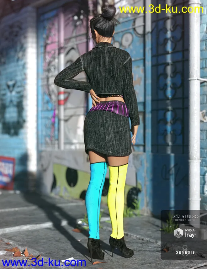 Millennia Outfit for Genesis 8 Female(s)模型的图片3