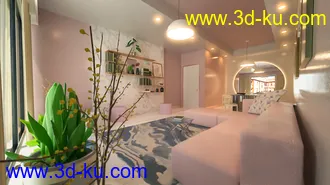 3D打印模型Millennial Living and Dining Room的图片