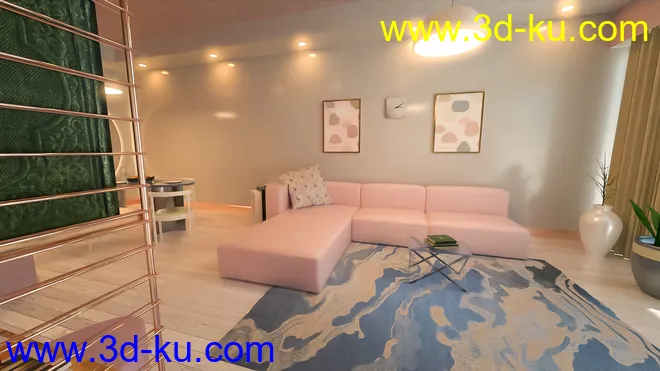 Millennial Living and Dining Room模型的图片6