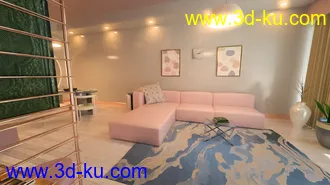 3D打印模型Millennial Living and Dining Room的图片