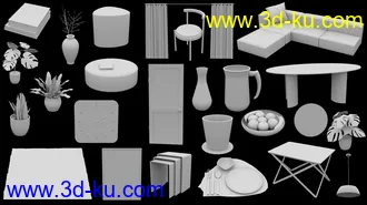 3D打印模型Millennial Living and Dining Room的图片