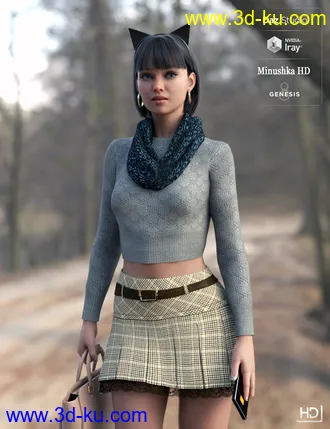 Minushka HD For Genesis 8 Female模型的图片13