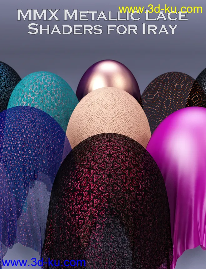 MMX Metallic Lace Shaders for Iray模型的图片1