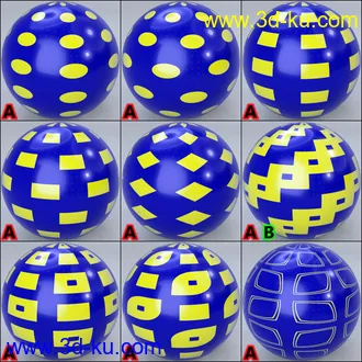3D打印模型MMX Metallic Plastic Patterns for Iray的图片