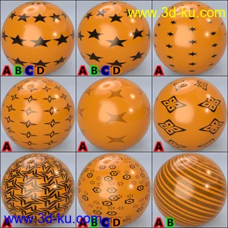 3D打印模型MMX Metallic Plastic Patterns for Iray的图片