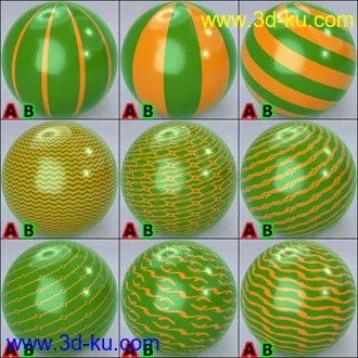 3D打印模型MMX Metallic Plastic Patterns for Iray的图片
