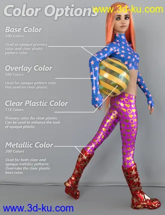 3D打印模型MMX Metallic Plastic Patterns for Iray的图片