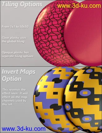 3D打印模型MMX Metallic Plastic Patterns for Iray的图片