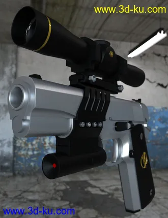 3D打印模型MMX-45ACP Pistol with Accessories的图片