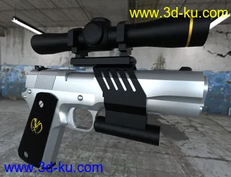 3D打印模型MMX-45ACP Pistol with Accessories的图片