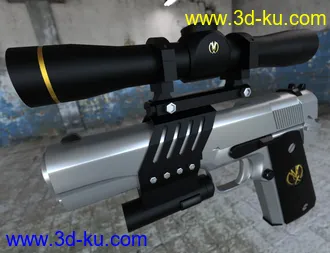 3D打印模型MMX-45ACP Pistol with Accessories的图片