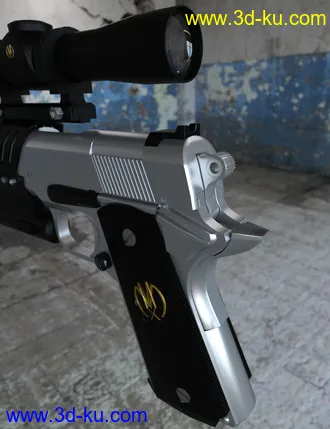 3D打印模型MMX-45ACP Pistol with Accessories的图片
