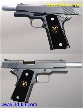 3D打印模型MMX-45ACP Pistol with Accessories的图片