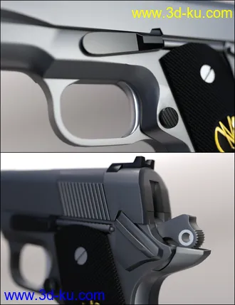 3D打印模型MMX-45ACP Pistol with Accessories的图片